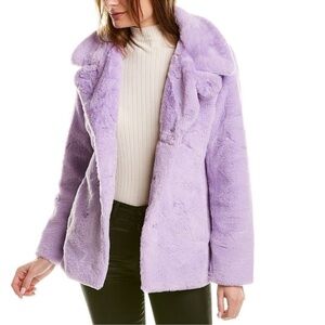 NVLT Lavender Faux Fur Bunny Jacket/Coat